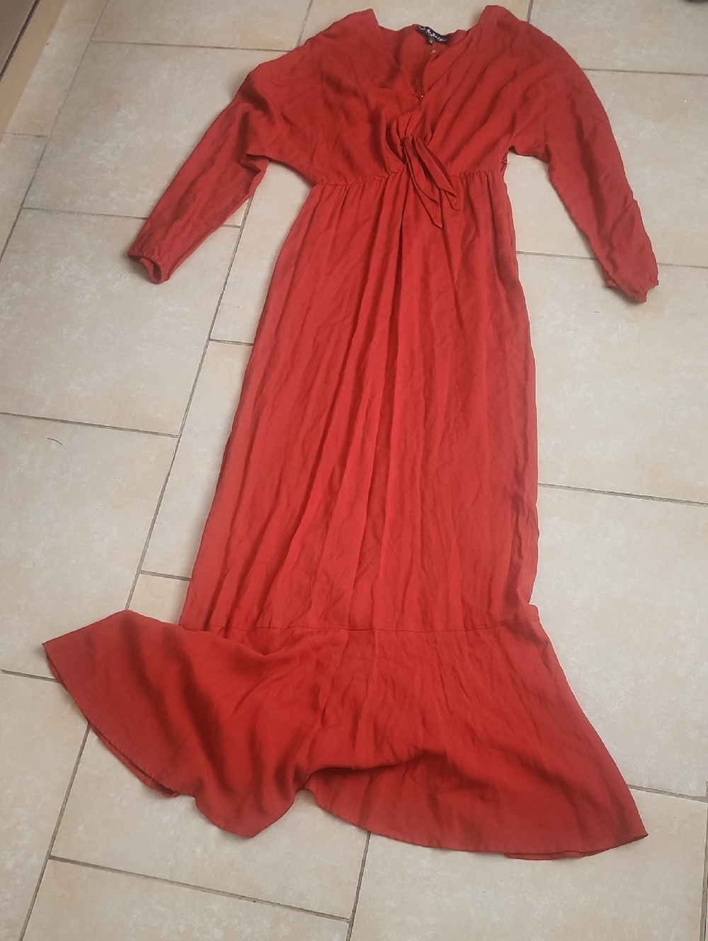 For Love And Lemons Red Long Sleeve Maxi Dress - Size Small New No Tags Display